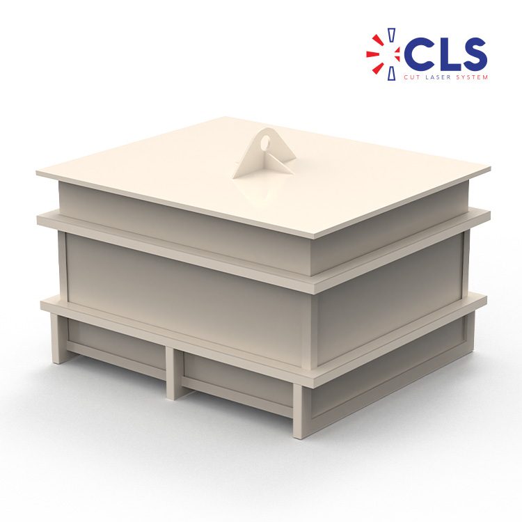 Cuve à acide en polypropylène avec couvercle, référence CLS-2537