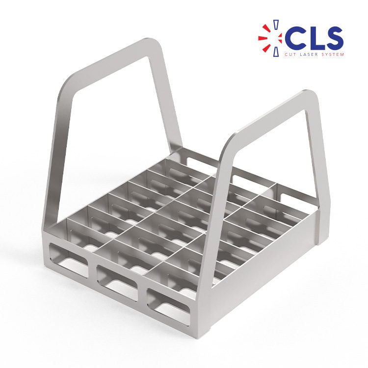 Panier à implants en inox pour nettoyage de composants médicaux, référence CLS-2409