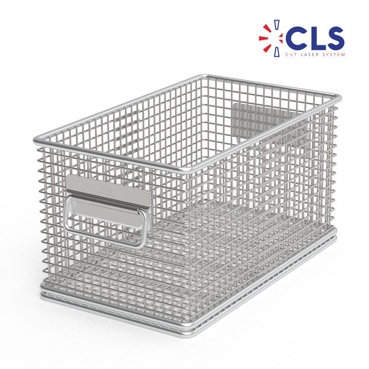 Panier de lavage industriel en acier inoxydable, référence CLS-2407